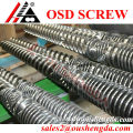 80/156 bimetallic conical twin screw barrel for irrigation pipe extrusion line